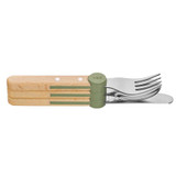 Couverts pour enfants 3 pièces, Opinel, Le Petit Gourmet, olive, boîte