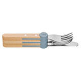 Couverts pour enfants 3 pièces, Opinel, Le Petit Gourmet, bleu, boîte