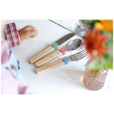 Couverts pour enfants 3 pièces, Opinel, Le Petit Gourmet, bleu, boîte