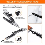 Multitool, Nextool, Wrench W4, 11f, rvs/zwart, doos