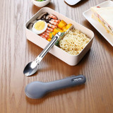 Bestekset vork+lepel, Nextool, 2-delig, rvs, pp houder