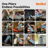 Multitool, Nextool, Mini Sailor S11 Pro, 12f, rvs/blauw