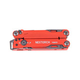 Multitool, Nextorch, PIONEER V2, 14f, rvs, rood, glasbreker