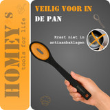 Cuillère à soupe perforée, Homey's, FIBR, noir/naturel, 340 mm, carte