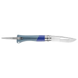 Couteau de poche N°09 Ocean, Opinel, bleu, acier inoxydable/polyamide, carte