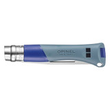 Couteau de poche N°09 Ocean, Opinel, bleu, acier inoxydable/polyamide, carte