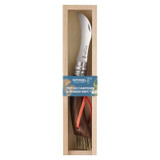 Champignonzakmes N°08, Opinel, rvs/zwart walnoothout, kist
