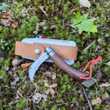 Couteau de poche Champignonzak N°08, Opinel, acier inoxydable/bois de noyer noir, coffret