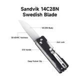 Zakmes, Nextool, Knight K30, zwart, schroevendraaierset, 11f