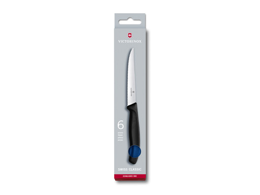 Couteau à pizza/steak 6x, Victorinox, Swiss Classic, 12cm, dentelé