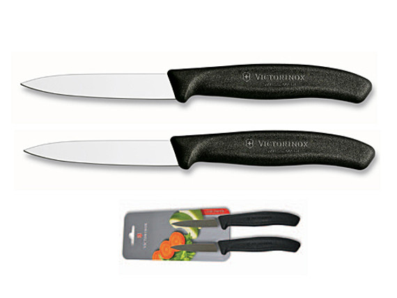 Groente-/schilmesje 2x, Victorinox, Swiss Classic, spits, 8cm