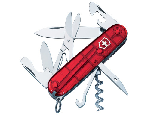 Couteau de poche, Victorinox, Swiss Army, Climber Transparent, 14 fonctions