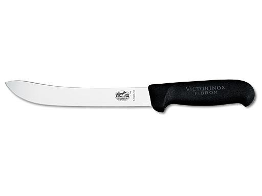 Couteau à viande/bloc, Victorinox, acier inoxydable/fibrox, étroit, courbé