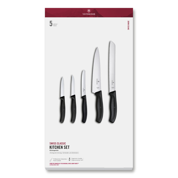 Keukenset, Victorinox, SwissClassic, 5-delig, zwart