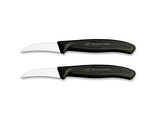 Tourneermesje 2st.,Victorinox,SwissCl.,zwartPP,gebogen,skin