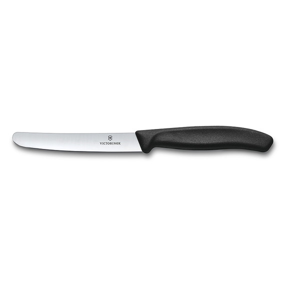 Couteau de table, Victorinox, Swiss Classic, 11cm, noir, acier inoxydable, bl
