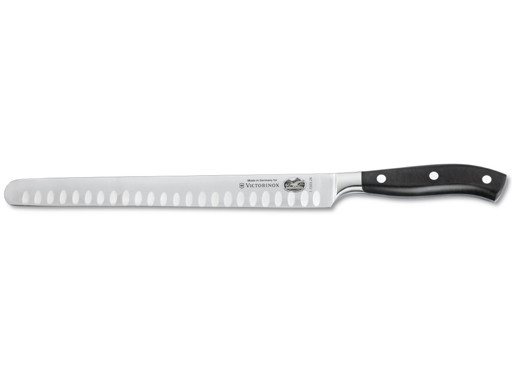Couteau à filet de saumon, Victorinox, acier inoxydable brossé/POM, fossettes