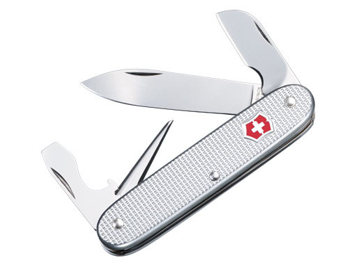 Couteau de poche, Victorinox, électricien, 7funct, silver alox