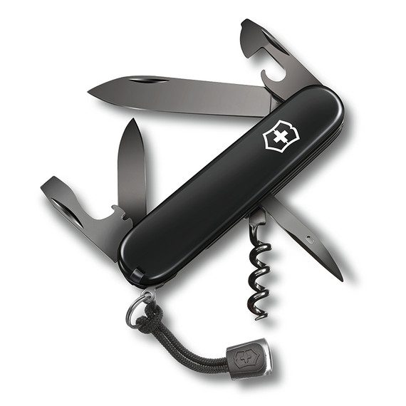 Zakmes, Victorinox, Spartan, Onyx Black, 12f, doos