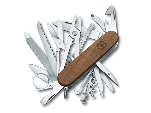 Couteau de poche, Victorinox, SwissChamp, 29 fonctions, bois