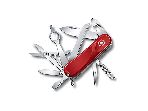 Couteau de poche, Victorinox, Evolution23, 17 fonctions, cadenas, rouge