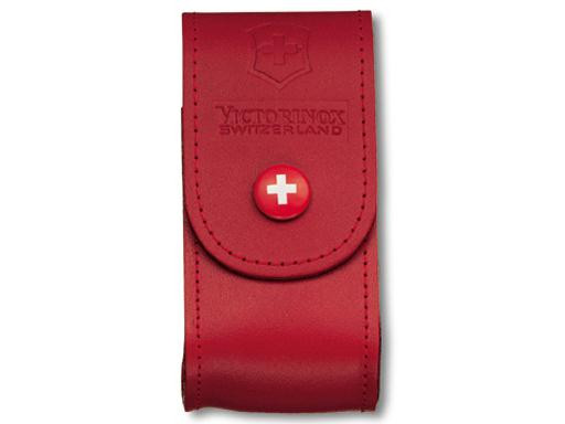 Riemetui v.zakmes, Victorinox, rood leer, 5-8 lagen, lus