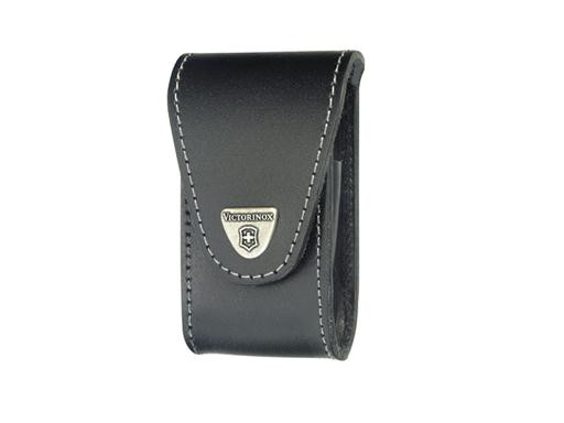 Pochette de ceinture v.couteau de poche, Victorinox, cuir noir, 5-8 épaisseurs, boucle