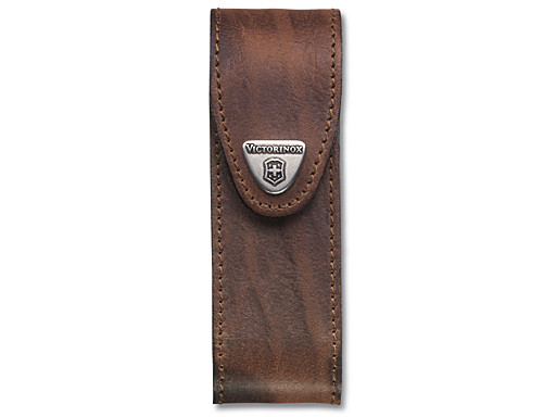 Riemetui v.lockblade, Victorinox, bruin leer, 2-3lagen, lus