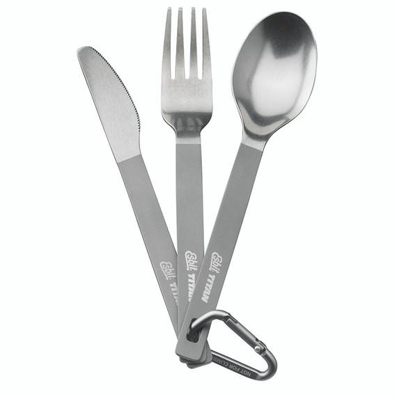 Campingbestek,3-dlg,Esbit,titanium,karabijnhk,nyl.zakje