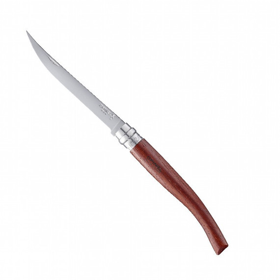 Couteau de poche N°12, Opinel, Slim Line, acier inoxydable/bois, virobloc