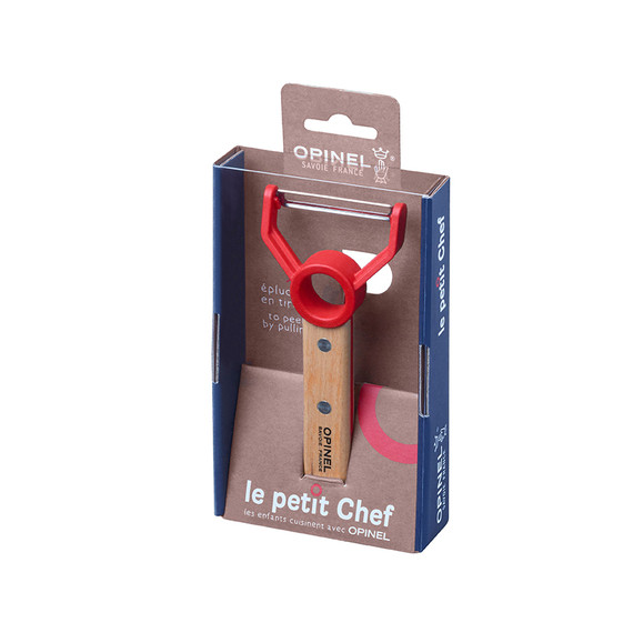 Eplucheur pour enfants, Opinel Le Petit Chef, acier inoxydable/bois, boîte
