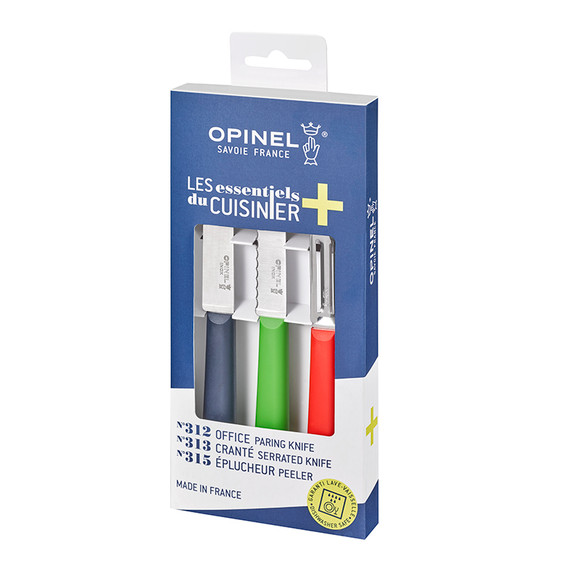 Set de cuisine 3 pièces, Opinel TRIO Essentiels+, multicolore, acier inoxydable