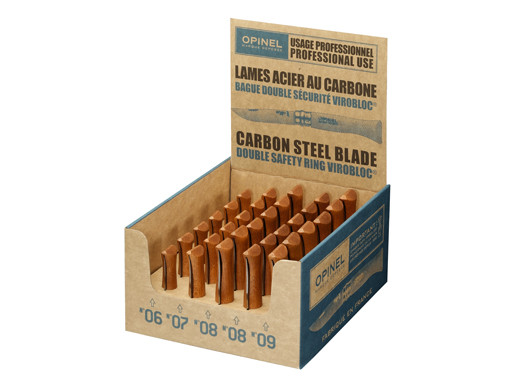 Zakmes display 30st., 5xCarbon assorti, Opinel Classic, doos