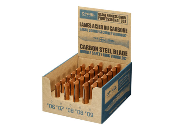 Zakmes display 30st., 5xCarbon assorti, Opinel Classic, doos