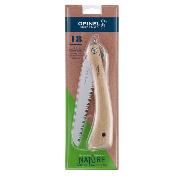 Scies à branches N°18, Opinel Garden, acier inoxydable / bois, blister