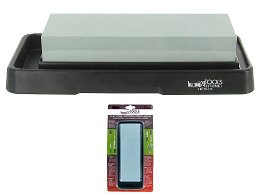 pierre à aiguiser, Homey's, 2sTone, fine+moyenne, +portefeuille, blister
