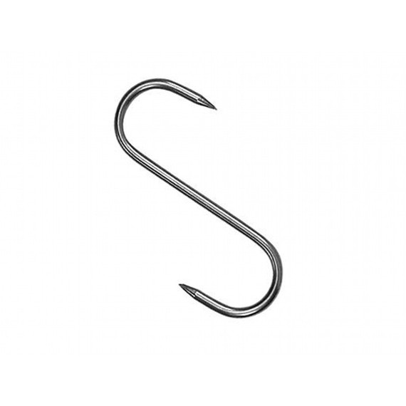 S-haak, 3st., Sabatier, rvs, 140x6mm, skin