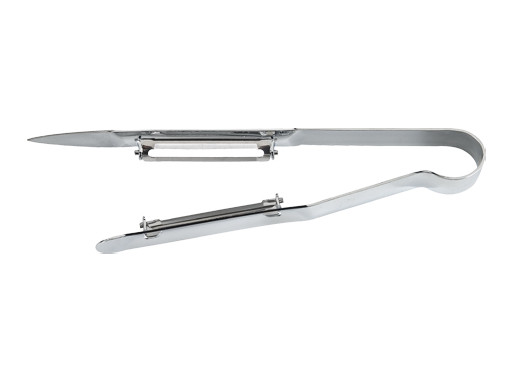 Epluche-asperges, Monopol, avec 2 lames, chromé