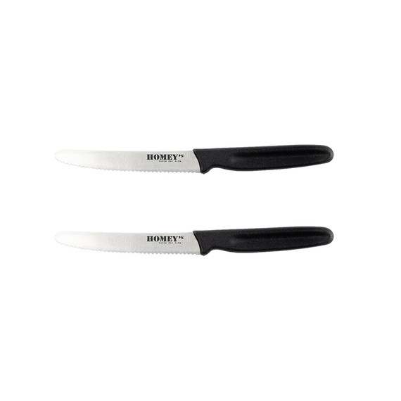 Multifunct. keukenmesje, Homey's, Mölti SVART 11cm, 2 st, bl