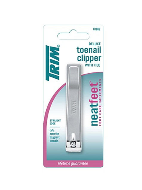 Nagelknipper+nagelvijl, Trim, NeatFeet, recht, chroom