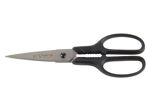 Keukenschaar, Sabatier, rvs, zwarte kunststof,etui