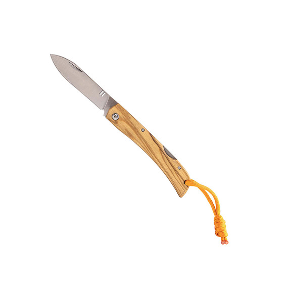 Couteau de poche, Homey's, EDC, Olly, acier inoxydable / bois d'olivier, boîte