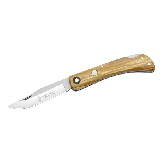 Couteau de poche, PUMA IP, TOURER OLIVE, acier inoxydable/bois d'olivier, coffret
