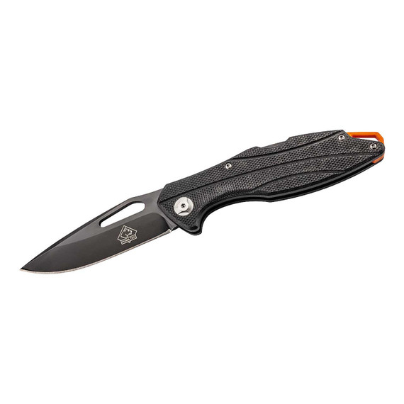 1-Hand zakmes, PUMA TEC, zwart-rood, RVS/G10, doos