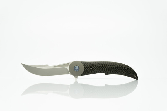 Couteau de poche,HEA,acier inoxydable/CF gris