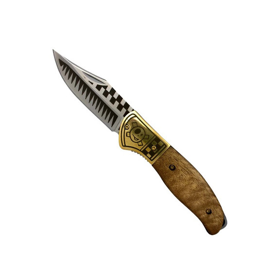 Couteau de poche, Homey's, By Schiffmacher, acier inoxydable imprimé, boîte