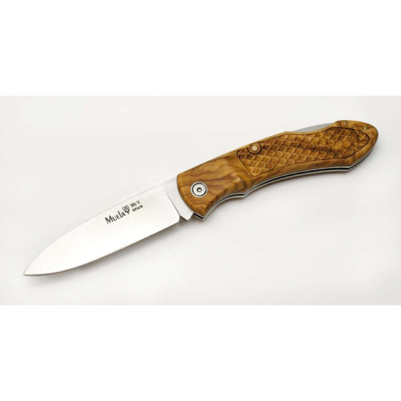 Couteau de poche,Muela,GT-8OL,acier inoxydable/bois d'olivier