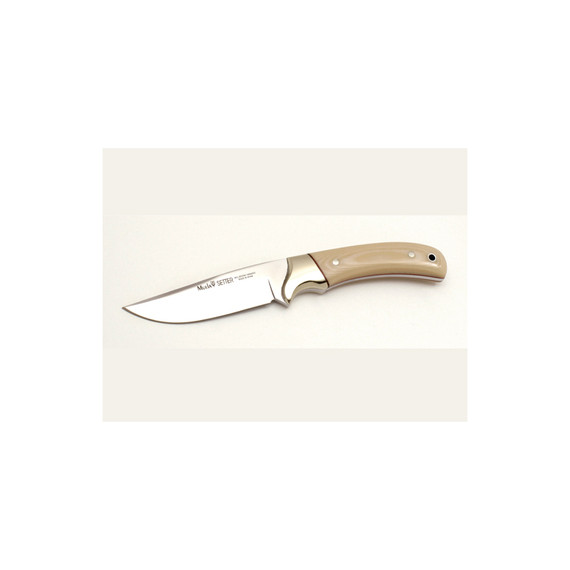 Jachtmes,Muela,Setter,rvs/beige micarta/leer
