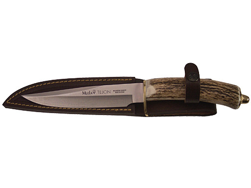 Couteau de chasse,Muela,Tejon,acier inoxydable/corne de cerf/brun lr.