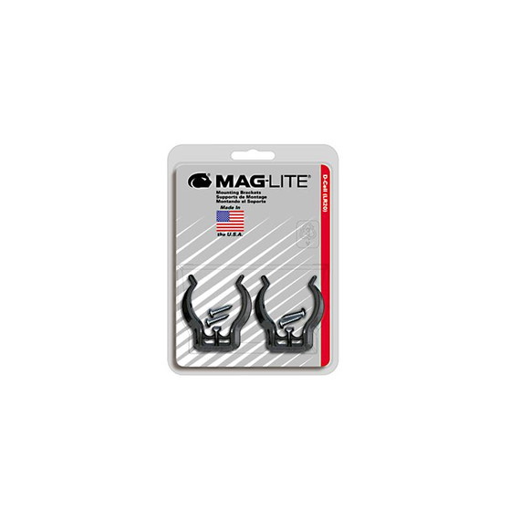 Wandklem,2st,v.staaflamp D-cell,Mag-Lite,kstf